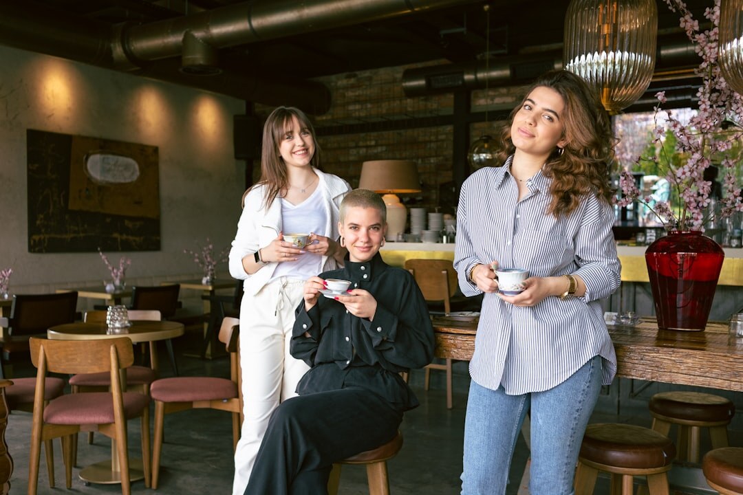 Sample commercial photo story spread of a new cafe opening