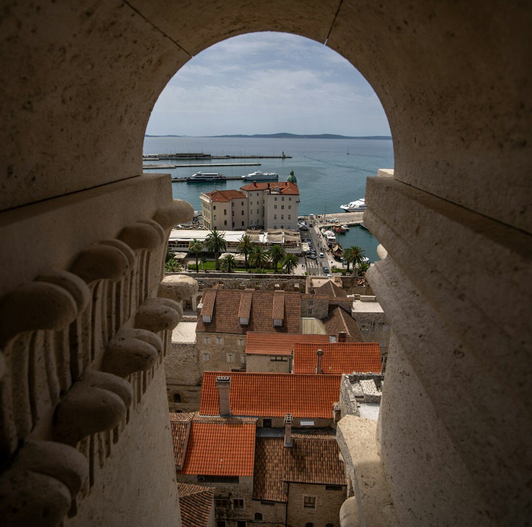Diocletian's Palace stone walls in Split old town